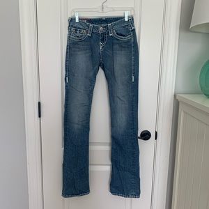TRUE RELIGION Light Wash Distressed Jeans